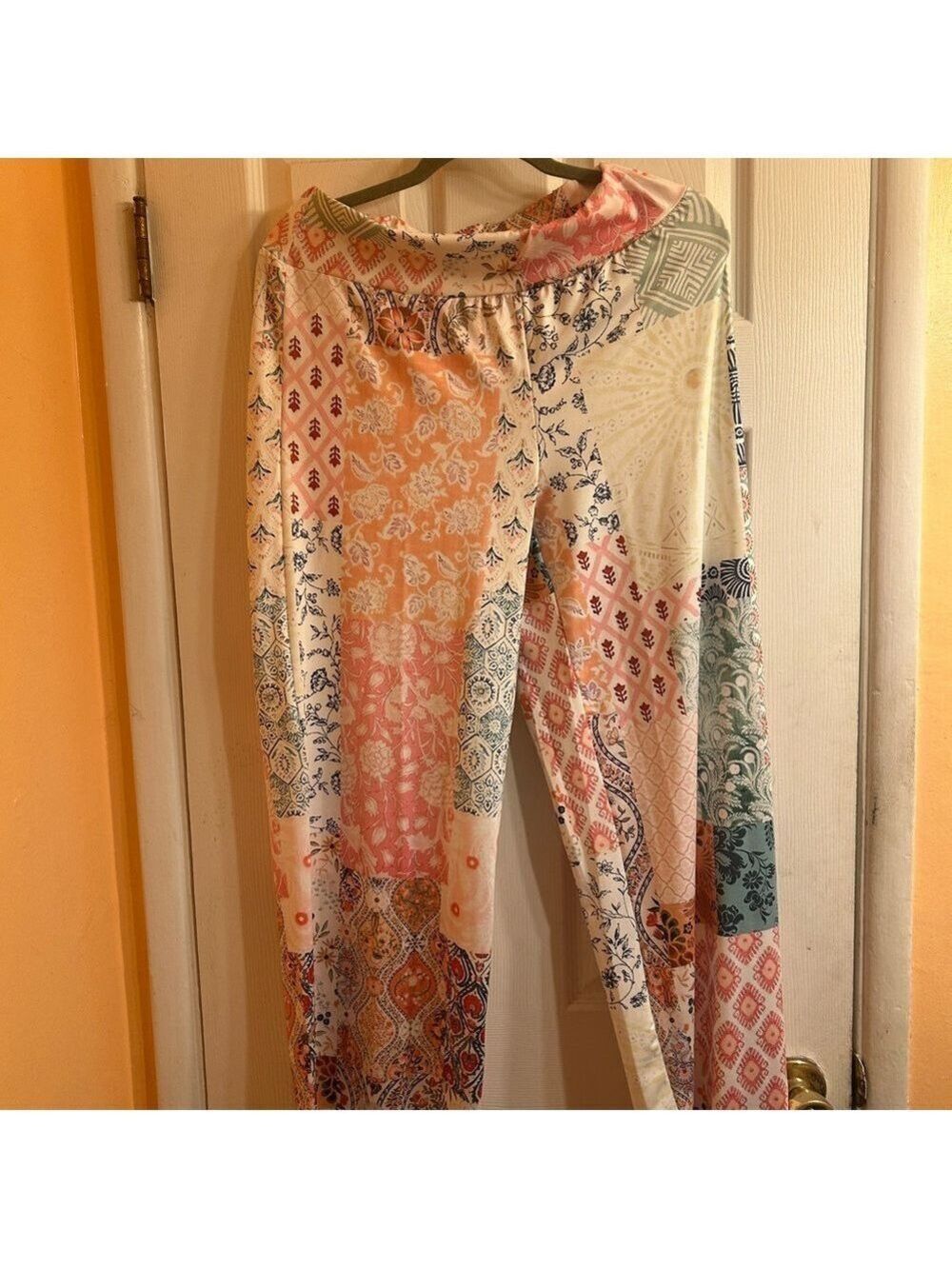 Colorful Patchwork Pattern Pants